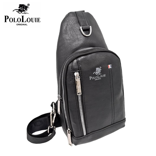 New Arrival Original Polo Louie Men Top Quality Leather Shoulder Sling Bag  Messenger Bag Crossbody Bag Side Backpack Beg