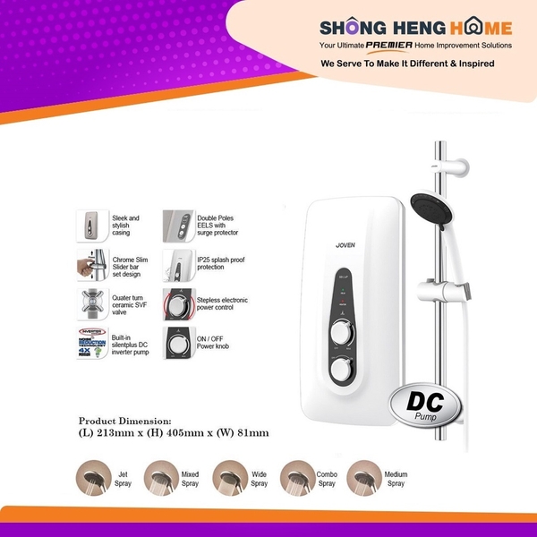 Joven DC Pump Water Heater SB11IP White | PGMall
